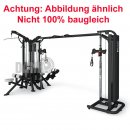 Panatta 5 Stationenturm mit Cable Crossover - Jungle Machine + Cable Station with Connection Bar - 5 Stack Multi Funktionsturm, Rahmenfarbe Silber, gebraucht - berholter Zustand