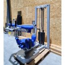 SVG Rumpfrotator - Rotationsmaschine - seitliche Bauchmuskeln, Rahmenfarbe Silber, Polsterfarbe Blau,  gebraucht - berholter Zustand