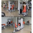 BH Fitness Gerätepark, Strength Line, 3 Jahre alt, gebraucht, Rahmen silber, Polster Orange/Braun
